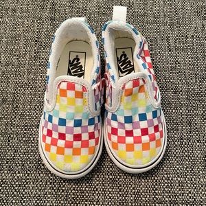 Vans classic checker slip on size 8